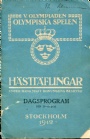 1912 Stockholm Hsttflingar olympiska spelen dagsprogram 13/6-17/6 1912