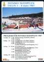 Programblad - Programmes Svenska Skidspelen Falun 5-8 mars 1987