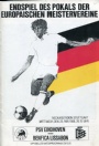 Fotboll Programblad - Football programmes Endspiel des pokals der Europischen meistervereine PSV Eindhoven-Benfica Lissabon 1988