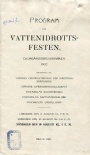ldre programblad - Programs pre 1913 Program fr vattenidrottsfesten Djurgrdsbrunnsviken 1902