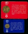 Pins-Nlmrken-Medaljer Minnesmynt Olympiad-1984  Los Angeles - Sarajevo